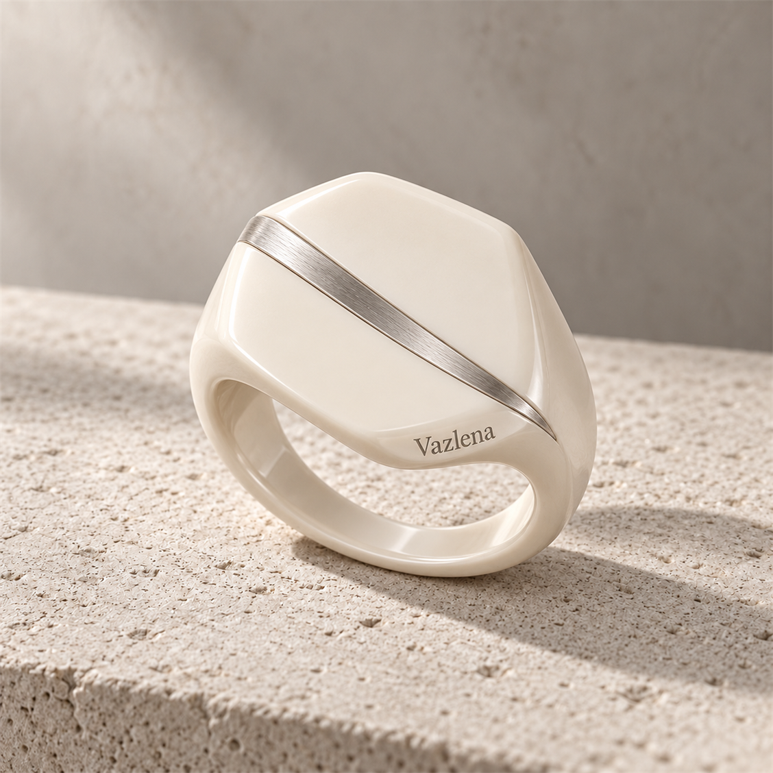 Vazlena Ivory Fold Ring