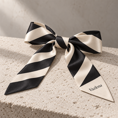 Vazlena Striped Bow Hair Ribbon