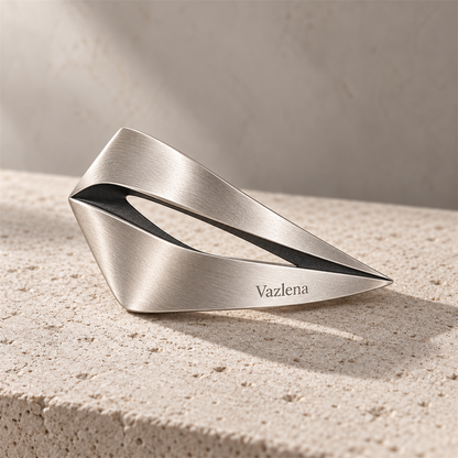 Vazlena Angular Fold Brooch
